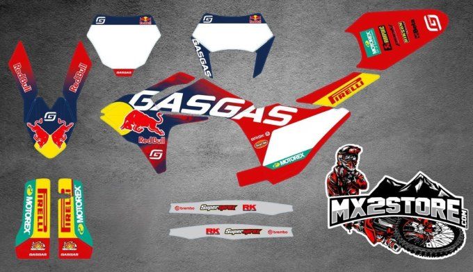 GASGAS - mcf - ec - ecf - MC-   - 2024 - 2025  -Replica  -kit -deco  - redbull - stickers -