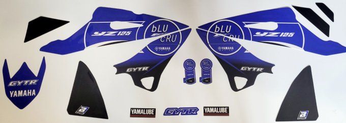Kit déco Yamaha YZ 125 2022 à 2024 Blu cru édition blu cup