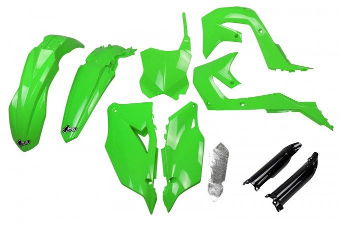 Kit plastiques vert KAWASAKI KXF 250 année 2021 à 2024 /450 année 2019 à 2023