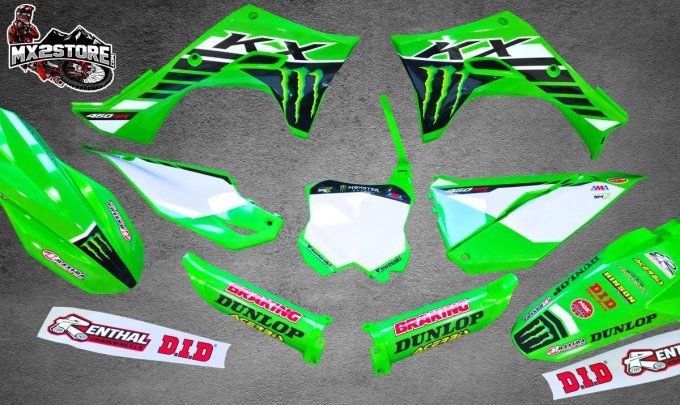 kit plastiques , kit deco , kawasaki , kx , kxf , monster , 450 , 250 , 2026 , 2025 , 2024 , 2023 ,